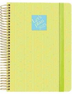 Agenda 25 D/P 15X21 GEOMETRICO Pistacho