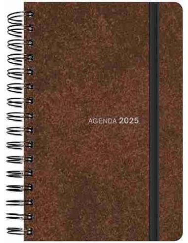 Agenda Semana Vista  Espiral 2025 tapa sintética flexible 13