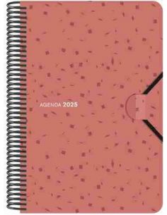 Agenda Día Página Espiral 2025 tapa polipropileno. 16 x 23