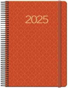 Agenda Día Página Newport Espiral 14x20 Teja 2025
