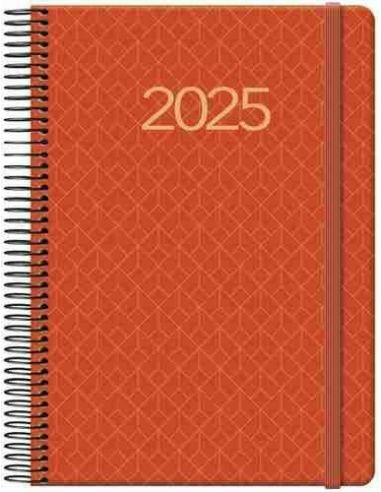 Agenda Día Página Newport Espiral 14x20 Teja 2025