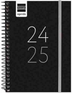 Agenda escolar Finocam secundaria negro 1/8 SVH 24-25